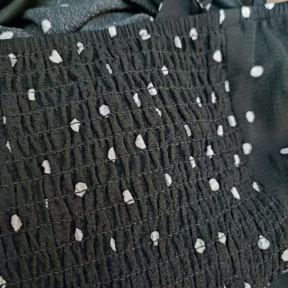 Trixxi Polka Dot Sleeveless Adjustable Straps Belted Jumpsuit Black White XL - Picture 10 of 10